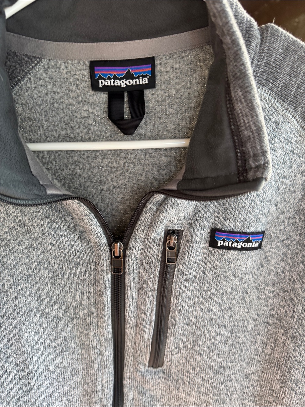 Patagonia Gray Full-Zip Fleece Jacket with Dark Gray Accents - Picture 4 of 5